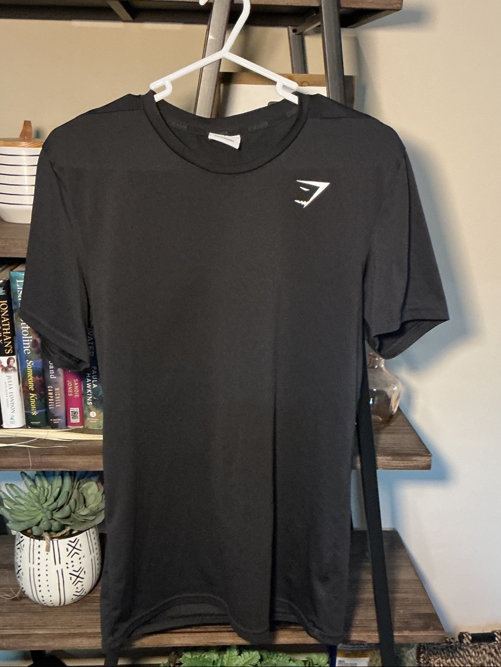 Gymshark Black Short Sleeve Logo Tee Size S